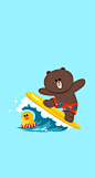 BROWN PIC | GIFs, pics and wallpapers by LINE friends : brown,sally,wallpaper,summer