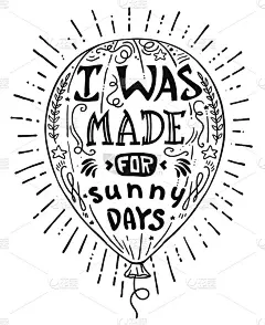 矢量插图手绘字母励志和鼓舞人心的排版海报