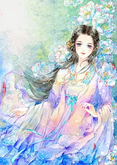 出水芙蓉 | 花夕颜 - 原创作品 - 涂鸦王国插画
