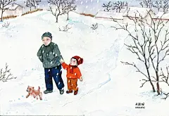 -插画家园-插画家园米斯阳水彩-插画家园去年画的一套系列书籍内插二。-插画家园