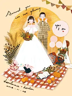 济州岛客户的婚礼插画 很美  ​