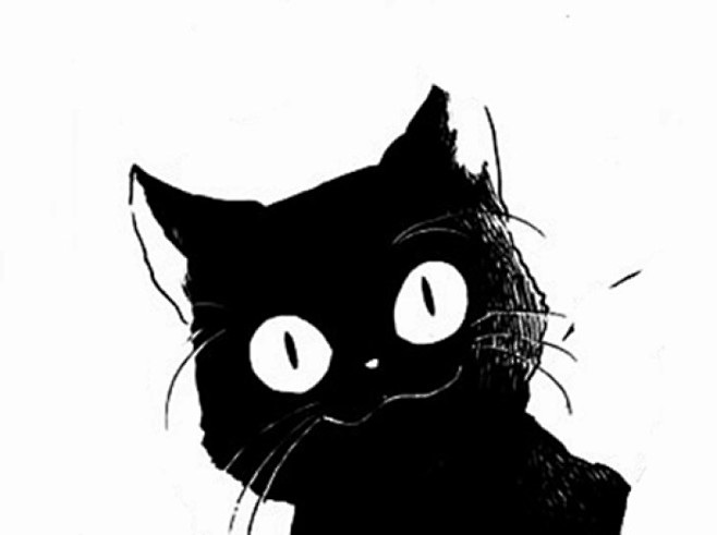 出自漫画小孩的森林黑白漫画二次元同人截图原创黑猫猫头像壁纸插画