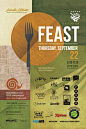 poster, food, texture, geometry, sponsors, logos, sections, color scheme