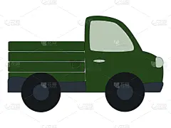 玩具,矢量,绿色,卡通,绘画插图,卡车,贺卡,车轮,背景分离,交通方式