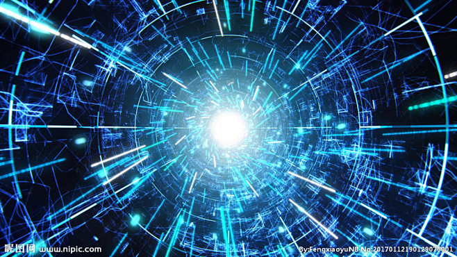 科幻电子隧道背景特效素材