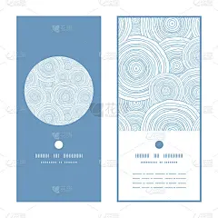 矢量涂鸦圆水纹理垂直圆框图案邀请