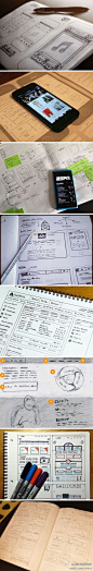 富有启发性的网页和移动设备的UI线框草图。http://t.cn/zTvMeON
