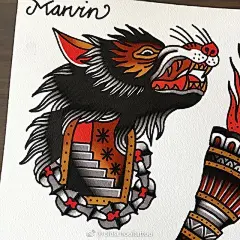 分享一组小图手稿合集彩色纹身 纹身设计 ​​​​