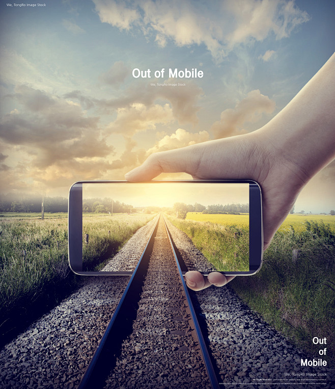 全面屏智能手机摄影照相ai智能手机海报设计psd