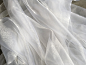 透视冰雪之境白朦胧欧根纱 设计师蕾丝婚纱连衣裙设计时装面料-淘宝网