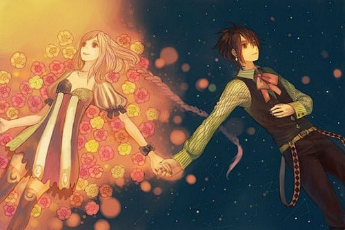 唯美动漫情侣空间图片素材