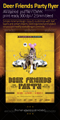 Deer Friends Party Template - GraphicRiver Item for Sale