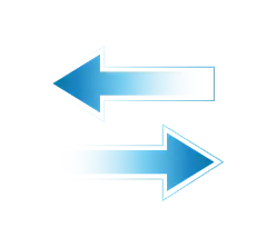 矢量渐变蓝色科技箭头