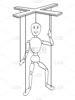 白色,黑色,分离着色,线条,人造物,职业,男商人,人,男人,着色