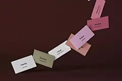 创意名片飘落场景品牌VI设计展示样机PSD模板 Gravity Psd Business Card Mockup Scene :  
