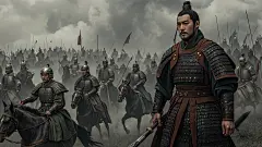 中国古代士卒乱战，真人实拍，远景，低饱和度，史诗般的构图，皮肤细节，全身像，超精细，真人写真，电影海报，高清画质 (3)