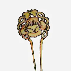 手绘古风蝶恋花发簪免抠素材 花朵 设计图片 免费下载 页面网页 平面电商 创意素材 png素材