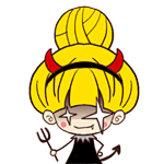 黄发花花娃QQ表情之小恶魔