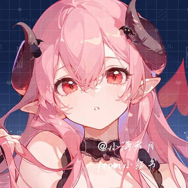 头像分享｜可爱的粉色魅魔 ️ - 小红书-花瓣网
