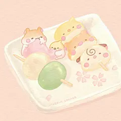 作者：muffin.corner
链接：https://www.instagram.com/muffin.corner/
推荐理由：可爱元素手账元素必备插画，简单易懂，配色鲜亮