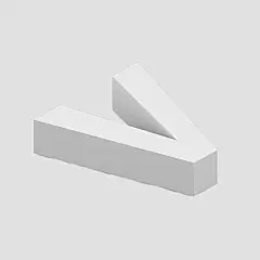 v字母三维立体设计模板