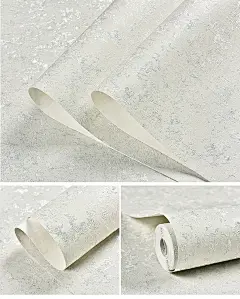 现代简约北欧3D硅藻泥素色纯色房间卧室无纺布墙纸客厅背景墙壁纸-tmall.com天猫