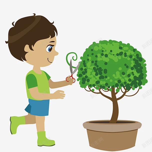 卡通小孩植树节植树修剪树动作矢矢量图 植树 植树节 植树节卡通小孩植树矢量 矢量图 种树 节日 元素 免抠png 设计图片 免费下载 页面网页 ...