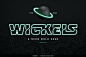 Wickels复古未来科幻霓虹灯管连笔字logo店招标题装饰英文字体包
