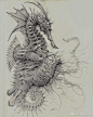 概念插画师 Bobby Rebholz的怪兽素描稿 ​​​​