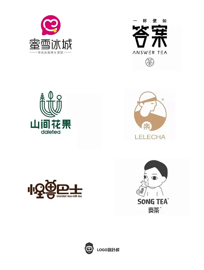 008灵感采集｜48组知名奶茶店logo设计