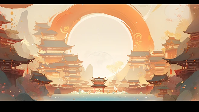 AI生成唐风背景-花瓣网