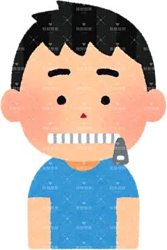 一个男孩静静地站着，嘴巴上拉着拉链正面 全身照 小学生 幼儿 幼儿园 孩子 儿童 插画 免扣 素材 手绘 png