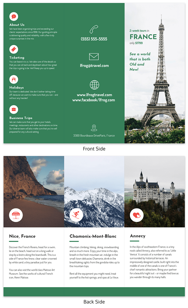 Green France TriFold...