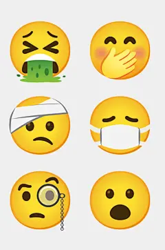 抠图口罩卡通创意表情包免抠素材