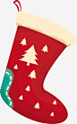 红色树木袜子高清素材 圣诞树 圣诞节 圣诞袜 清新袜子 红色袜子 节庆袜子 装饰图案 免抠png 设计图片 免费下载