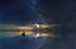 海洋 星空 银河 休息 帆船 船 水 海 天空 明星 蓝色 晚上 气氛 大气
