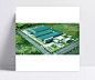 绿色工厂鸟瞰图|工厂,工厂鸟瞰图,厂房鸟瞰图,工厂规划图,生产基地,模型,立体,3D作品,3D设计,厂房设计,工业区,其他,背景图