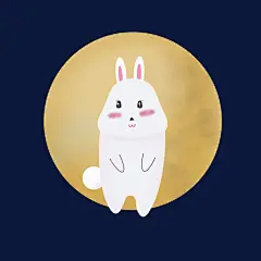 手绘卡通小清新中秋兔子月亮免抠素材_元小素 https://iipng.com 中秋兔子月亮 卡通 小清新 手绘