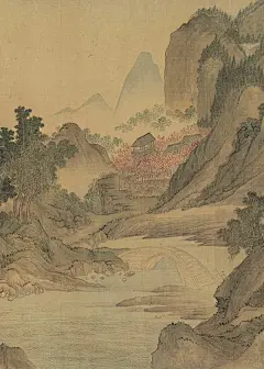 清 恽寿平 《湖山春暖图》现藏于天津博物馆。#古画分享 #艺术 #审美 #收藏 #春 #清朝