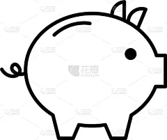 商务,安全的,小猪扑满,银行业,矢量,图像,猪,投资,付款