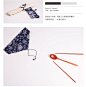 筷子勺子套装 木质环保便携餐具套装日式和风布袋三件套新款包邮