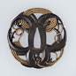 Tsuba with design of ropes and anchors. Japanese Edo period mid-19th century