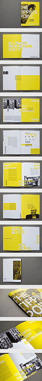 2 colores, un audaz amarillo y un negro acompañante // The Tipping Point: Annual Report More