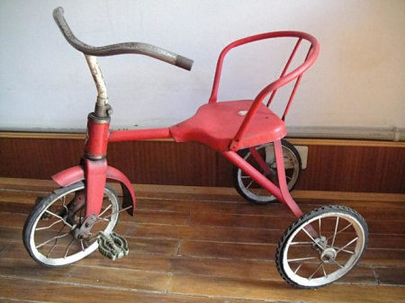 海狮牌老儿童自行车 脚踏三轮车