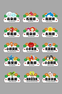 可爱手绘班级门牌设计