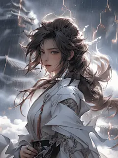 古风插画:惊雷