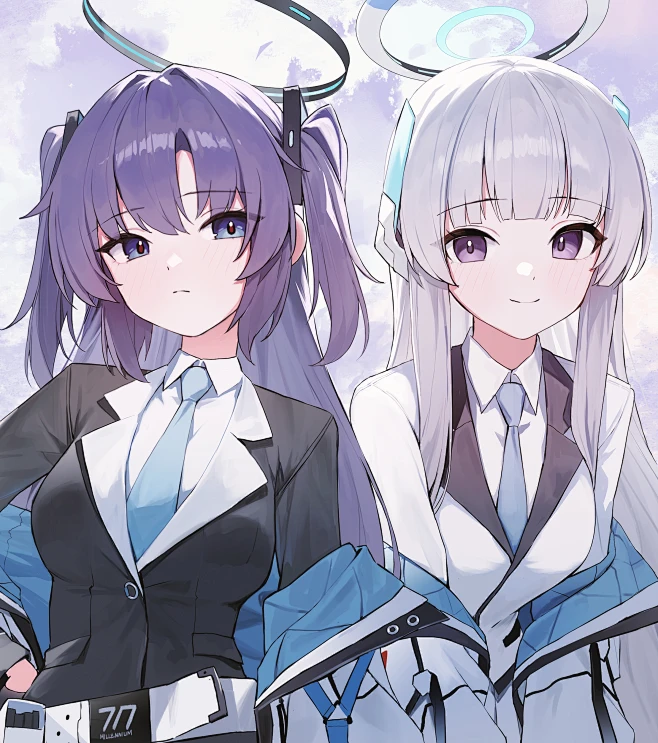 画师-huhi（@huhi_1211）-优香&诺亚-花瓣网