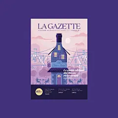 法国葡萄酒杂志 La Gazette 插画封面，矢量简约风格
平面设计工作室Makers Company ​​​​