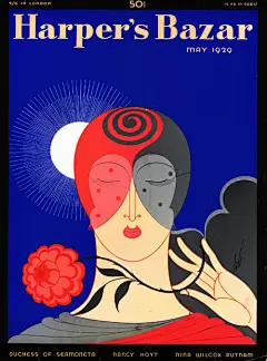 20年代伦敦《 Harper's BAZAAR 》杂志封面插画，今天看依然是非常时尚的设计 ​​​​