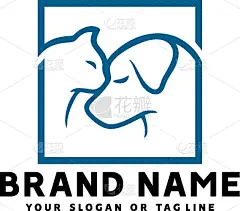 creative logo design dog and cat template